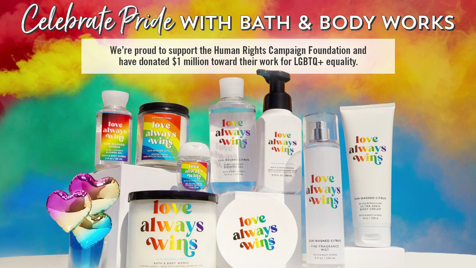 Bath & Body Works New Summer Body Care Collection Pride Love